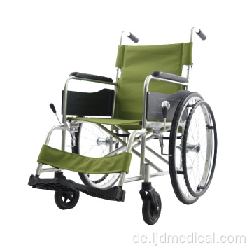 Leichter klappbarer manueller Rollstuhl aus Stahl, der sich leicht bewegen lässt